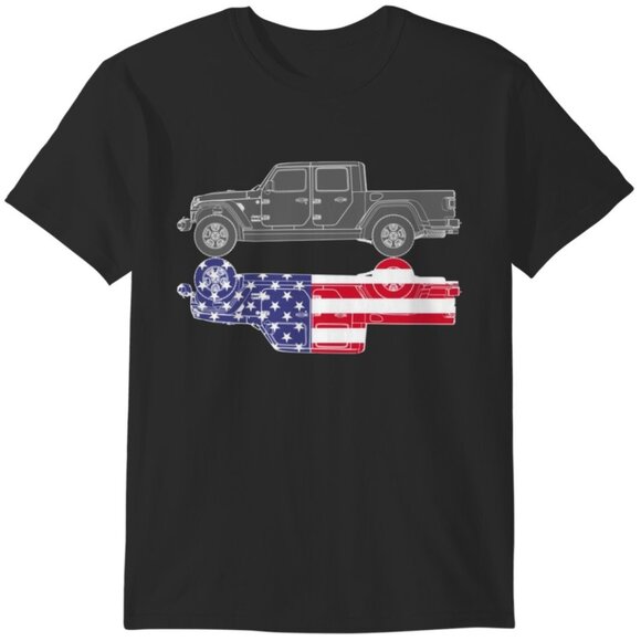 Julia A Other - Gladiator Jeep Off-Road Adventure Truck Enthusiast Automotive Graphic T-Shirt 05